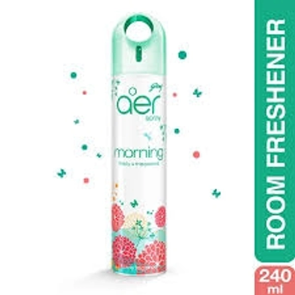 Godrej aer spray, Air Freshener for Home & Office -  (240 ml), Long-Lasting Fragrance - morning