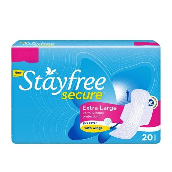 STAYFREE Sanitary Pads-Secure Dry XL With Wings, 20 pcs