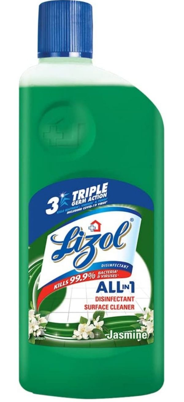 Lizol Disinfectant Surface & Floor Cleaner Liquid, Pine  500ml | Kills 99.9% Germs | India's #1 Floor Cleaner - Jasmine
