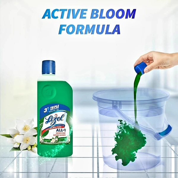 Lizol Disinfectant Surface & Floor Cleaner Liquid, Pine  500ml | Kills 99.9% Germs | India's #1 Floor Cleaner - Jasmine