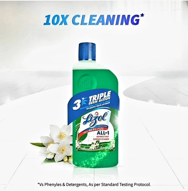Lizol Disinfectant Surface & Floor Cleaner Liquid, Pine  500ml | Kills 99.9% Germs | India's #1 Floor Cleaner - Jasmine