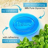 HUL Pears Soft & Fresh Bathing Bar with 98% Pure Glycerine & Mint Extracts - For Fresh Glow (125g x 4)