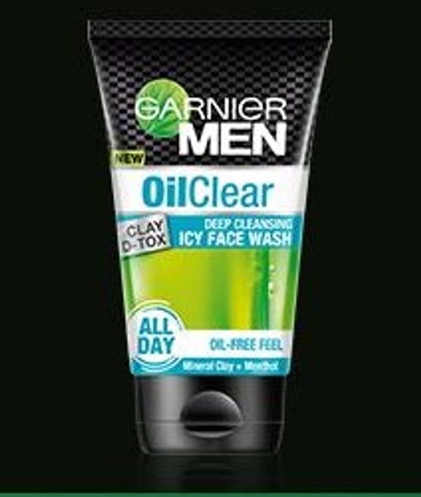 Garnier Men Oil Clear Clay D-Tox Deep Cleansing Icy Face Wash, 50gm