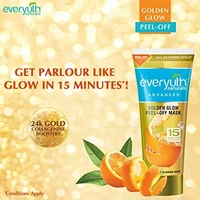 Everyuth Naturals Advanced Golden Glow Peel-off Mask, offer pack  facewash free Tube