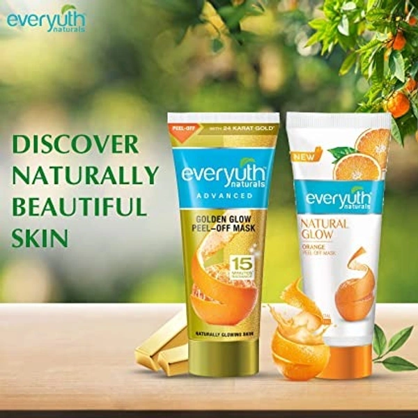 Everyuth Naturals Advanced Golden Glow Peel-off Mask, offer pack  facewash free Tube
