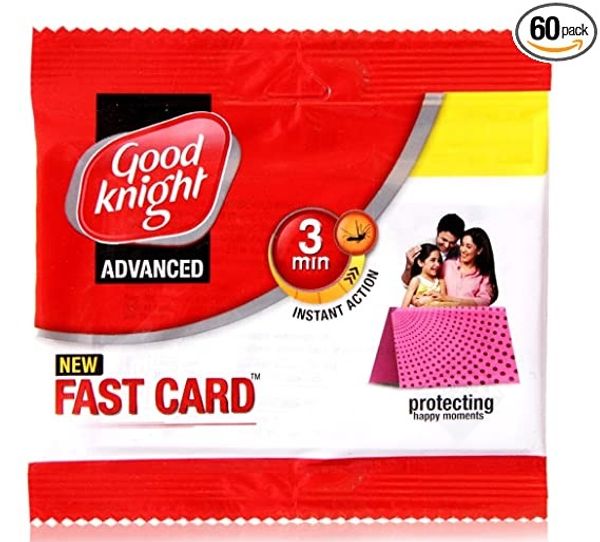 Good Knight Advanced Fast Card - 10 Units - Pack of 60