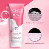 PONDS POND'S Bright Beauty Spot-less Glow Face Wash With Vitamins, Removes Dead Skin Cells & Dark Spots, Double Brightness Action, All Skin Types, 100g