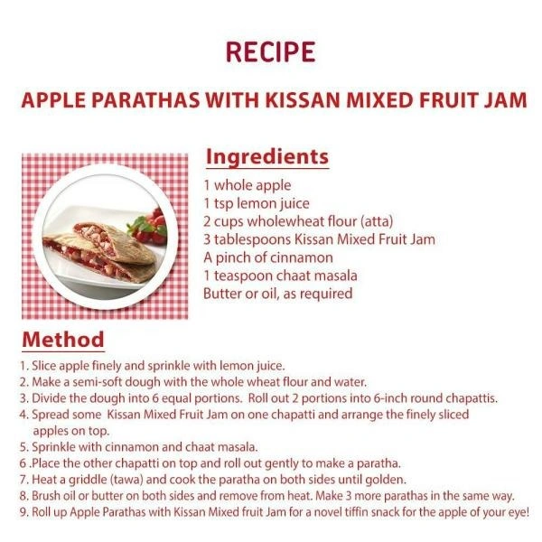 Kissan Mixed Fruit Jam, 90 g MRP: Rs 20