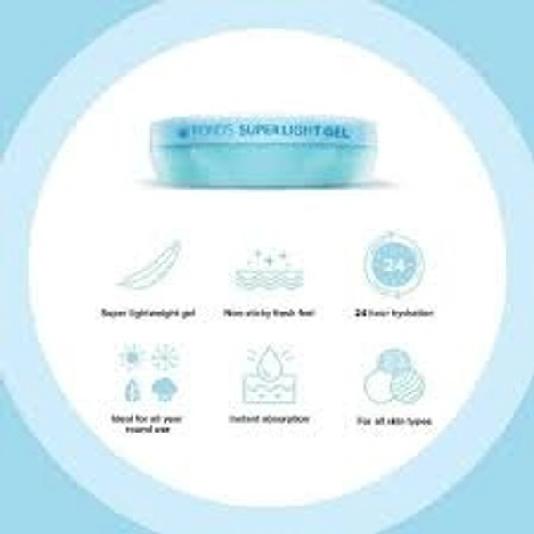 PONDS POND's  Super Light Gel Moisturiser – With Hyaluronic Acid & Vitamin E, For Glowing Skin, 50 ml