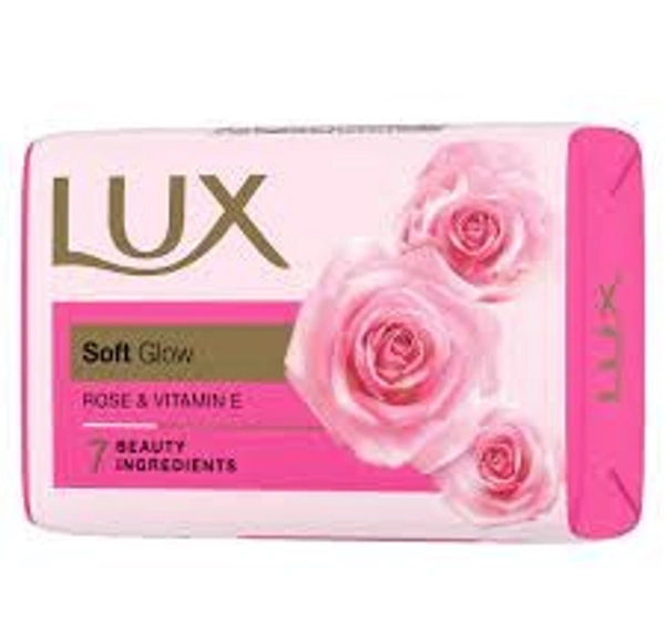 HUL Lux Rose & Vitamin E Soft Glowing Skin Soap Bar 45Gm. - 12 PCS