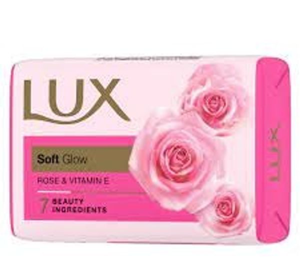 HUL Lux Rose & Vitamin E Soft Glowing Skin Soap Bar - +3