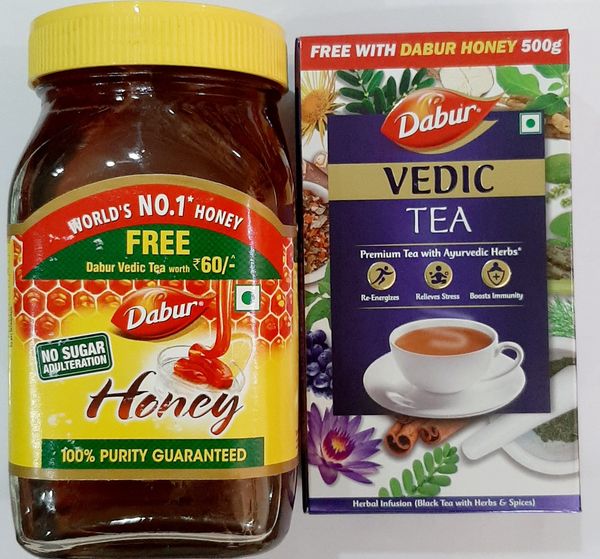 Dabur Honey 500G + Dabur Vedic Tea Free