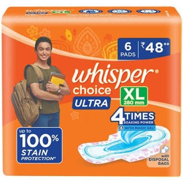 Whisper Choice Ultra  Xl Whisper Choice Ultra Pack of 6