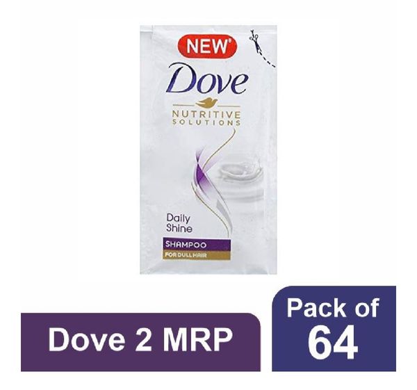 Dove 2 MRP. Shampoo Daily Shine 6 ML.Pack Of 64