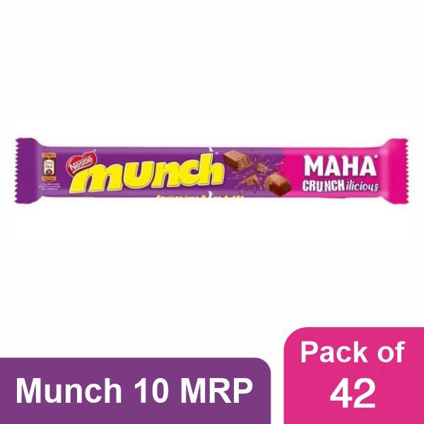 Munch 10 MRP chocolate ( 18 Gm. × Pack Of 42)