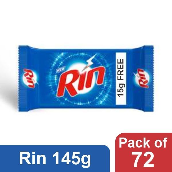 HUL Rin Bar 145 Gm..10/- (72 Pcs In Case)BOX - 