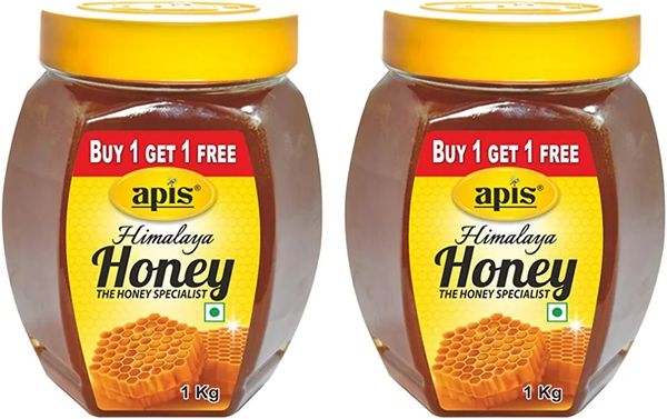 Apis Himalaya Honey, 1kg (Buy 1 Get 1 Free