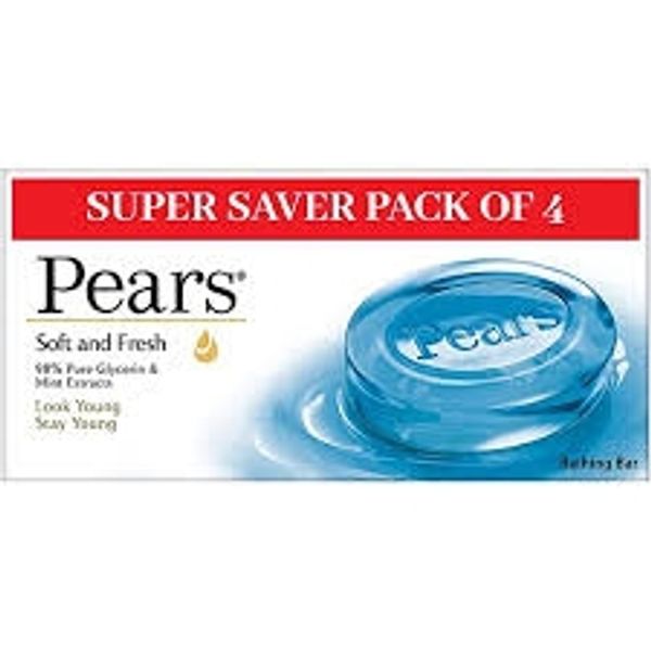 Pears Soft and Fresh Soap, 125g (Pack of 4)  - + 1 pcs