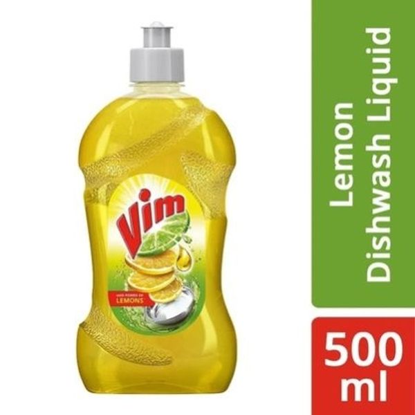 VIM Dishwash Liquid - Gel Lemon, 500 ml Bottle