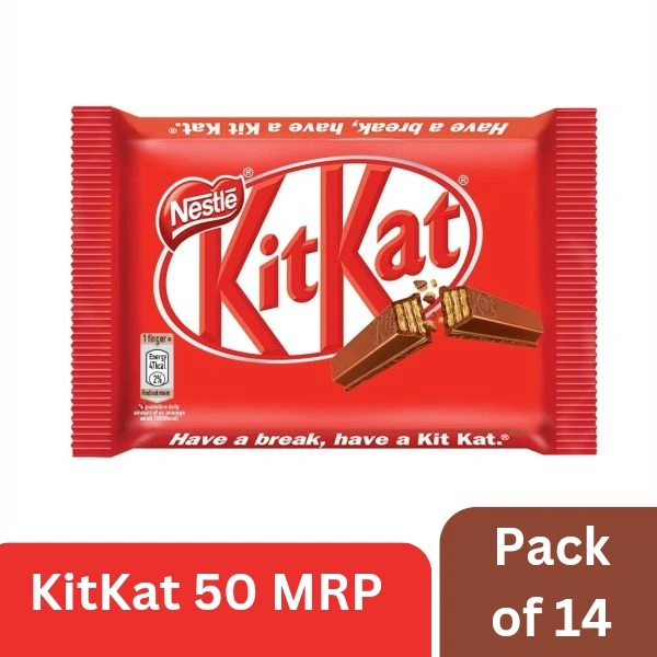 Nestle Kit Kat   Finger Wfer Bar Mrp 50 Rs (Pack Of 14 Pcs)