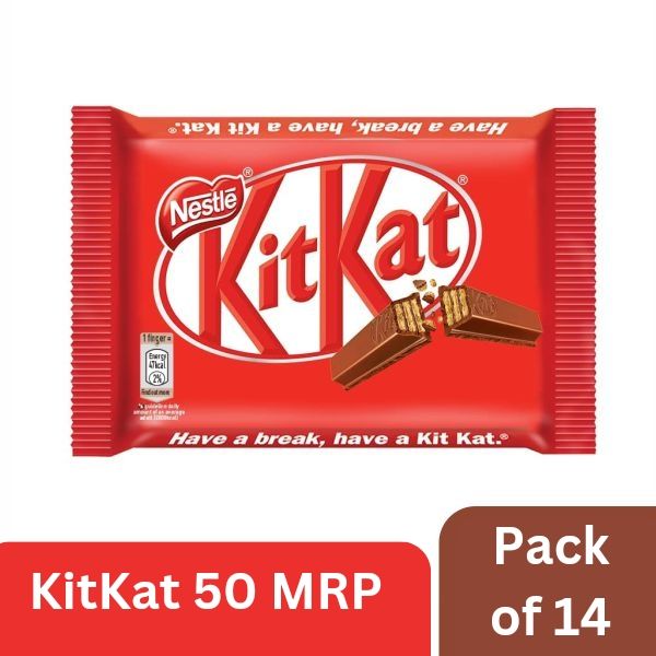 Nestle Kit Kat   Finger Wfer Bar Mrp 50 Rs (Pack Of 14 Pcs)