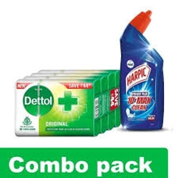 DETTOL SOAP SET 75 Gm. × 4 (HARPIC 200 ML. 45 MRP FREE)