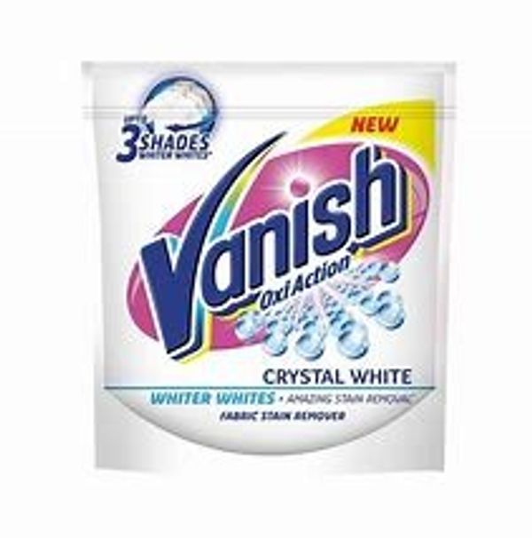 reckitt colman Vanish CRYSTAL WHITE Powder Detergent Booster - 100 g | Removes Stains, Whitens Whites and Brightens Colors