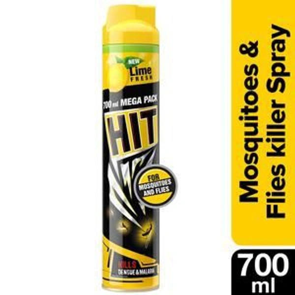Godrej Hit Flying Insect Killer - Mosquito & Fly Killer Spray (700Ml) | Instant Kill | Protection From Dengue & Malaria, Pack Of 1Lime Fresh