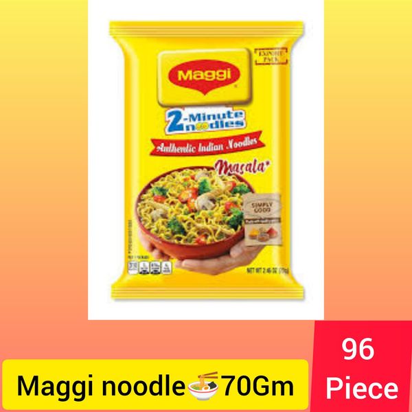 Nestle  MAGGI 2-minute Instant Noodles, 70g Pouch, Masala Noodles  - 96 Pcs In Case