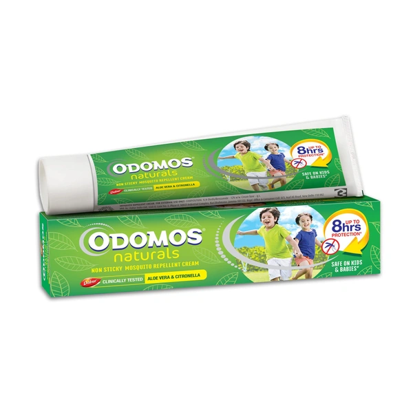 DABUR Odomos Naturals Non-Sticky Mosquito Repellent Cream - 50GM.