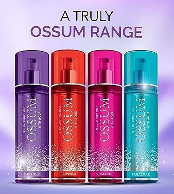 OSSUM Delight, Perfume Body Mist with Aqua, Long Lasting Freshness, Made for Women, 115ml
