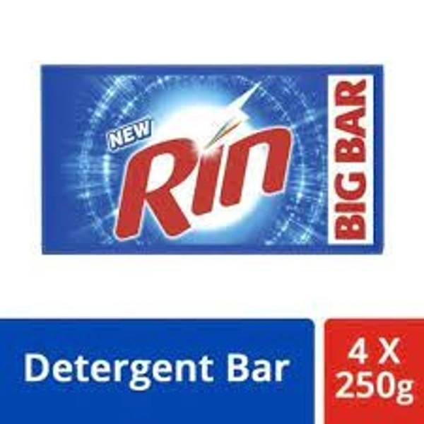 HUL RIN Detergent Bar - 250 g (Pack of 4, )