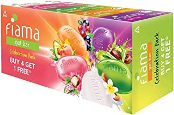 Fiama Gel Bar Celebration Pack With 5 Unique Gel Bars(125g)(Buy 4 Get 1 Free)