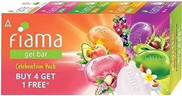 Fiama Gel Bar Celebration Pack With 5 Unique Gel Bars(125g)(Buy 4 Get 1 Free)