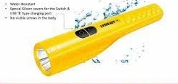 Eveready Rechargeable 1W Dl90 Torch, Plastic