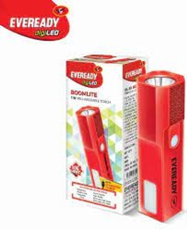 EVEREADY Boomlite LED Torch / Flashlight Torch  (Multicolor, Maroon, 2.8 cm, Rechargeable)