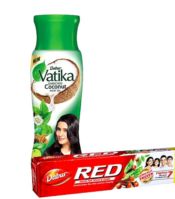 Vatika Enriched Coconut Hair Oil - 300ml With Dabur Red Paste Free