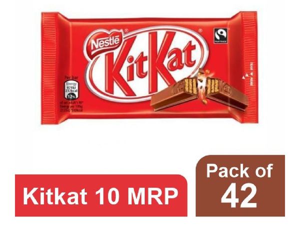 Nestle Kit Kat Finger Wfer Bar Mrp 10 Rs (Pack Of 42 Pcs)