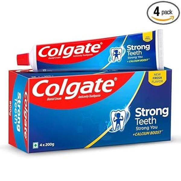 Colgate Strong Teeth, 800g (Combo Pack, 200g*4) Toothpaste 