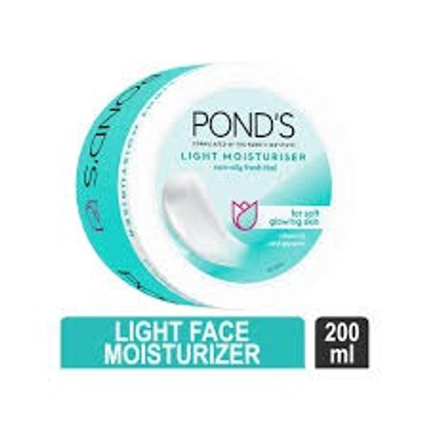 Pond's Light Moisturiser - With Vitamin E & Glycerine, For Non Oily Fresh Feel, 200 ml