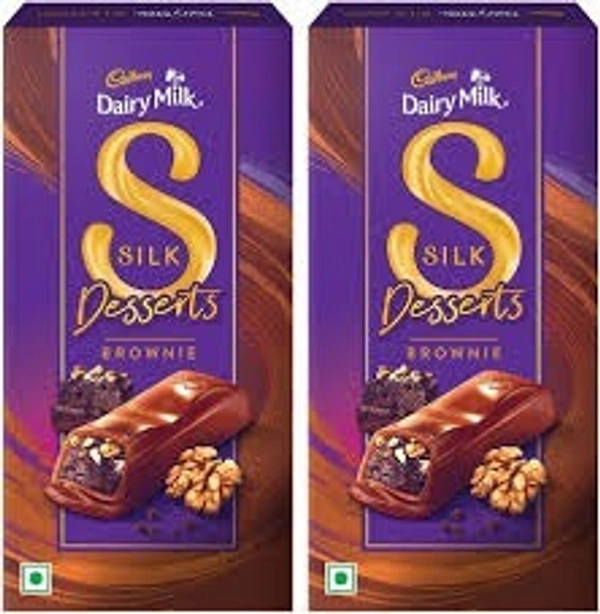 Cadbury Dairy Milk Silk Desserts Walnut Brownie Chocolate Bar, 70 g 