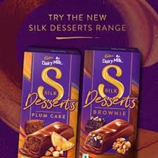Cadbury Dairy Milk Silk Desserts Plum Cake Chocolate Bar, 70 g
