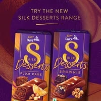 Cadbury Dairy Milk Silk Desserts Walnut Brownie Chocolate Bar, 70 g 
