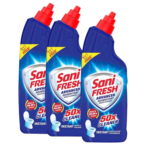 Dabur Sanifresh Ultrashine Toilet Cleaner - 1.5X Extra Strong Extra Clean, 500ml (Buy 2 get 1 free) - 