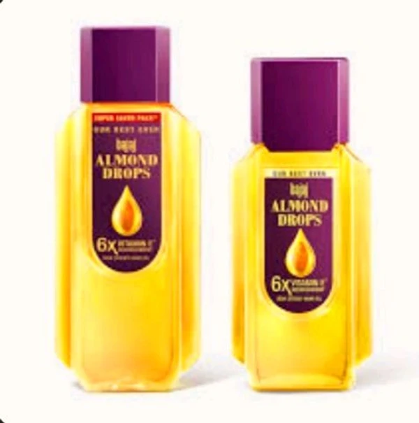 Bajaj Almond Drops Hair Oil, 650 ml + 190 ml,Free  Hair Oil, 6X Vitamin E, Almond Oil,  - 12 Pcs In Case