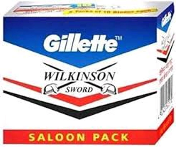 Gillette Wilkinson Sword Double Edge Razor Blades (50 In 1) (Pack Of 1) Saloon Pack