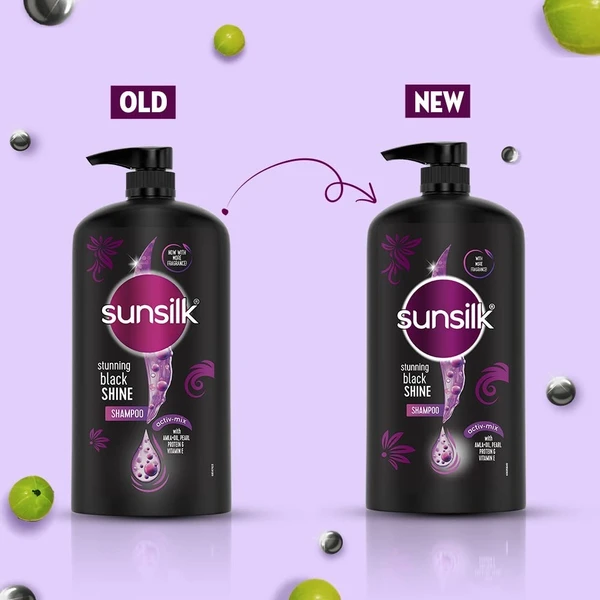 Sunsilk Black Shine, Shampoo, 1L, - 1 LTR.