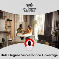 CP PLUS CP Plus 1080P Full HD Smart WiFi Camera |360° with Pan & Tilt | View and Talk | Motion Alert | Night Vision |SD Card (Up to 128 GB) |Alexa and Google Support | IR Distance 10 MTR | CP-E25A