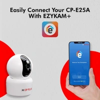 CP PLUS CP Plus 1080P Full HD Smart WiFi Camera |360° with Pan & Tilt | View and Talk | Motion Alert | Night Vision |SD Card (Up to 128 GB) |Alexa and Google Support | IR Distance 10 MTR | CP-E25A