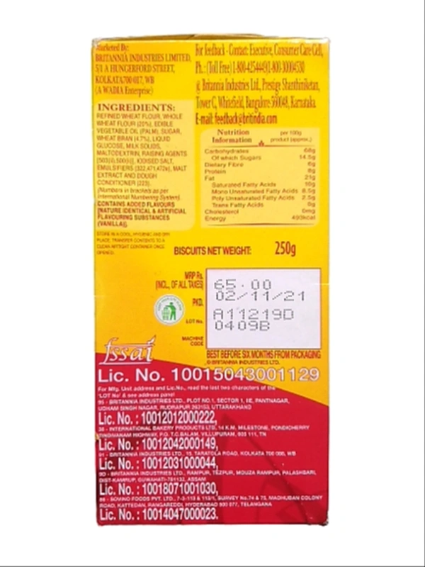 Britannia Nutri Choice Digestive Biscuits  - 250gm